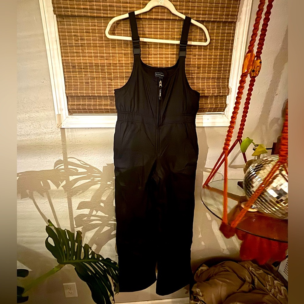 Boy’s LL Bean Black Overalls Snow Pants- Size 14